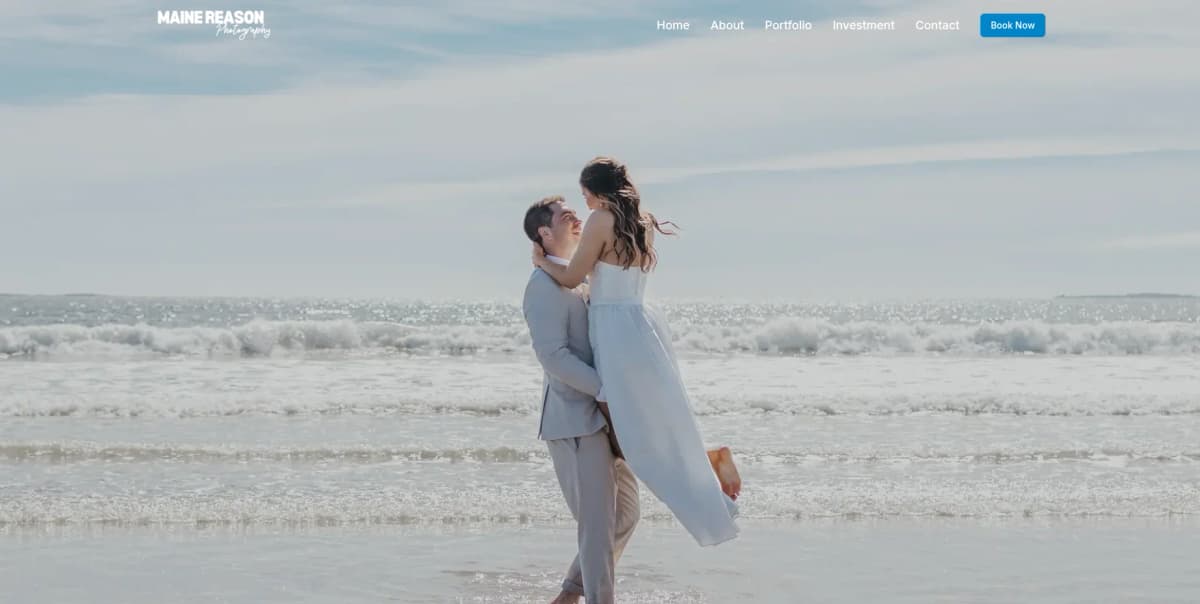 Maine Reason Photography website screenshot